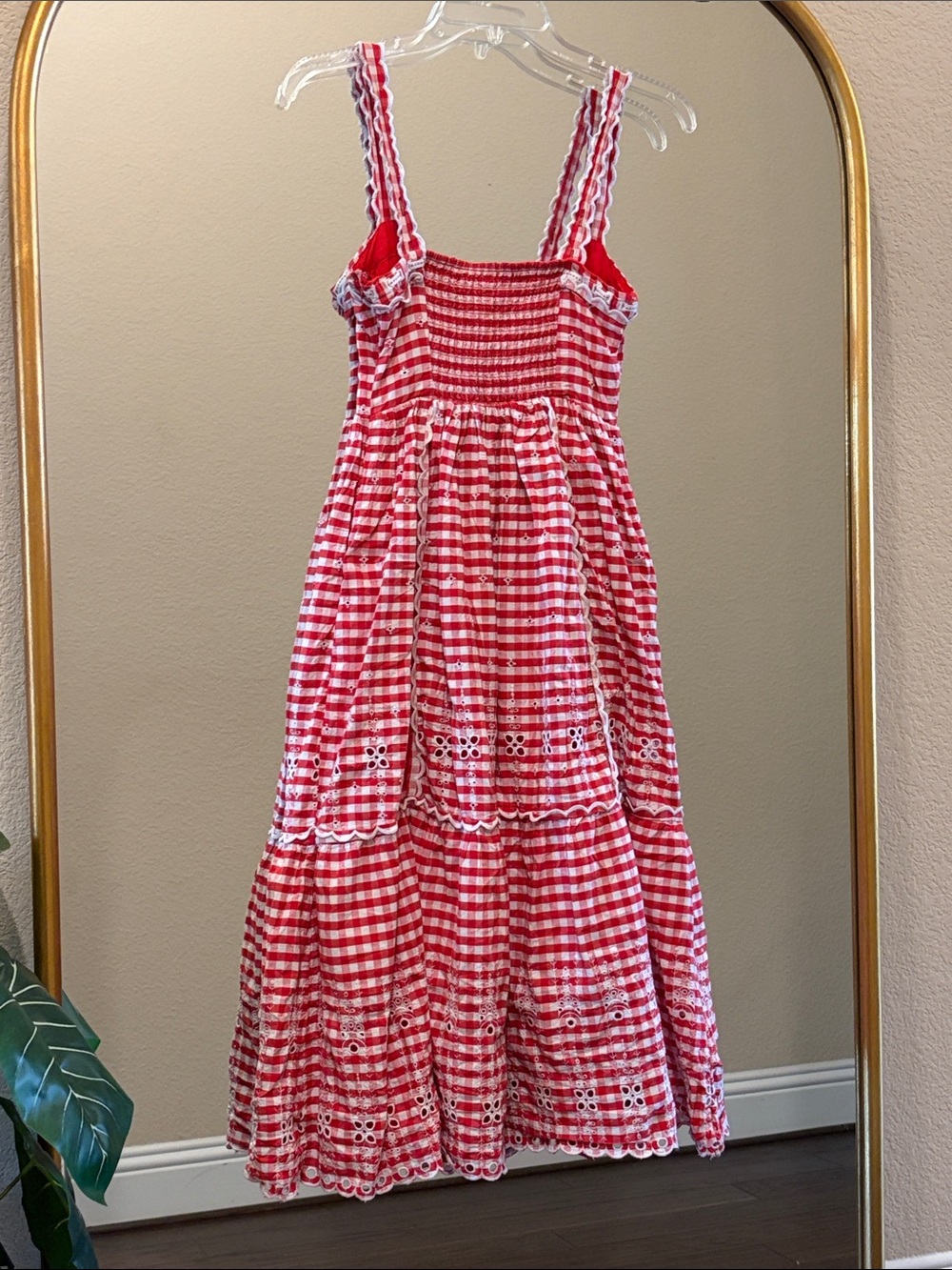 Anthropologie Sleeveless Sweetheart Gingham Midi Dress Size 2X - Picture 8 of 10